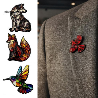Trâm Cài Men Hình Động Vật Hoang Dã - Chim Ruồi, Cáo, và Sói - Perfect Accessories Cho Khăn Quàng Cổ, Mũ và Áo Thun