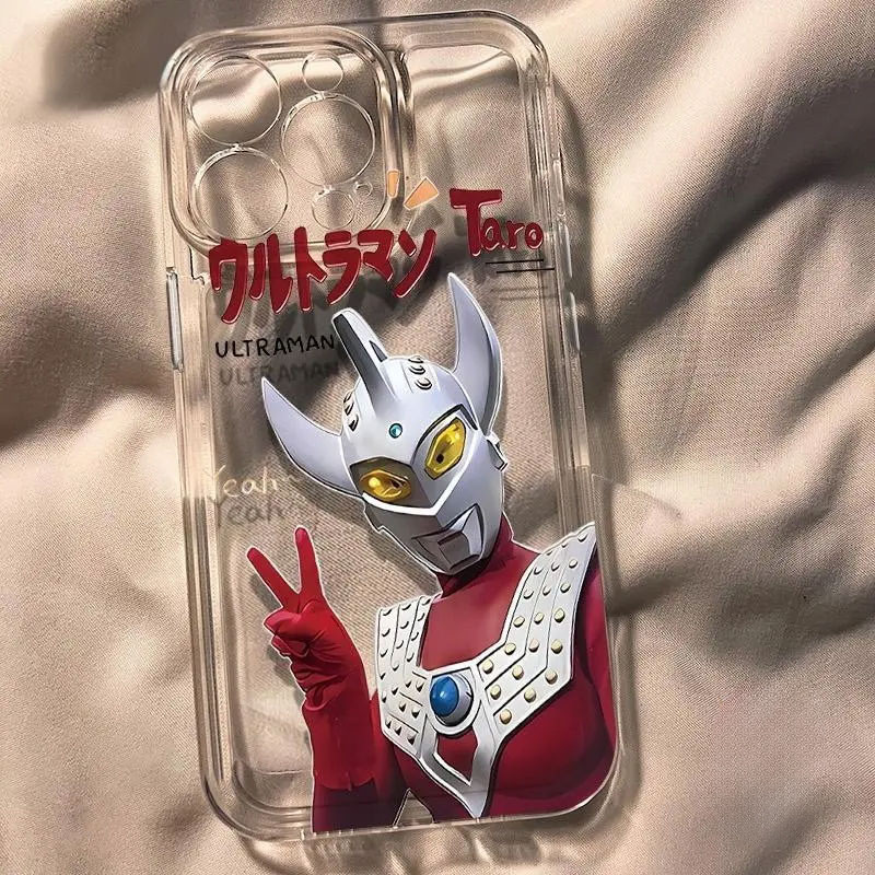 Ốp Ultraman Bla Trong Suốt Cặp Đôi Cho iPhone 11-17 Pro Max