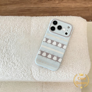 Vỏ thỏ hoạt hình đáng yêu Tương thích cho IPhone 16 13 17 14 15 12 11 Pro Max XR Air X XS Max 8 16 15 7 14 Plus Vỏ chống rơi ống kính cao cấp mềm