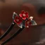 Kẹp tóc handmade từ nhung và gỗ đàn hương - Phụ kiện tóc nữ tính mới lạ