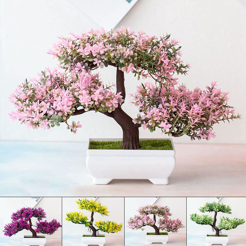 <cosyh>Artificial Pot Plant Display Fake Cabinets Indoor Outdoor Lifelike Pine tree