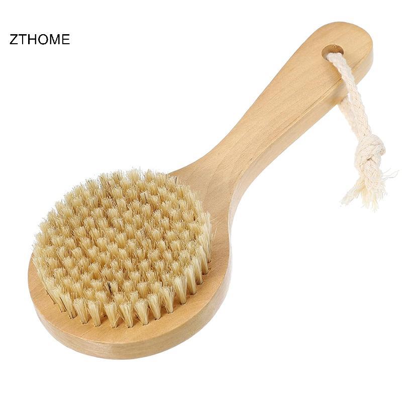 ZTHOME 1 Cái Tẩy Tế Bào Chết Bằng Gỗ Massage Toàn Thân Bàn Chải Tắm Lông Tự Nhiên Bàn Chải Mềm Phòng Tắm Nữ Người Đàn Ông Chăm Sóc Da Bàn Chải HOT