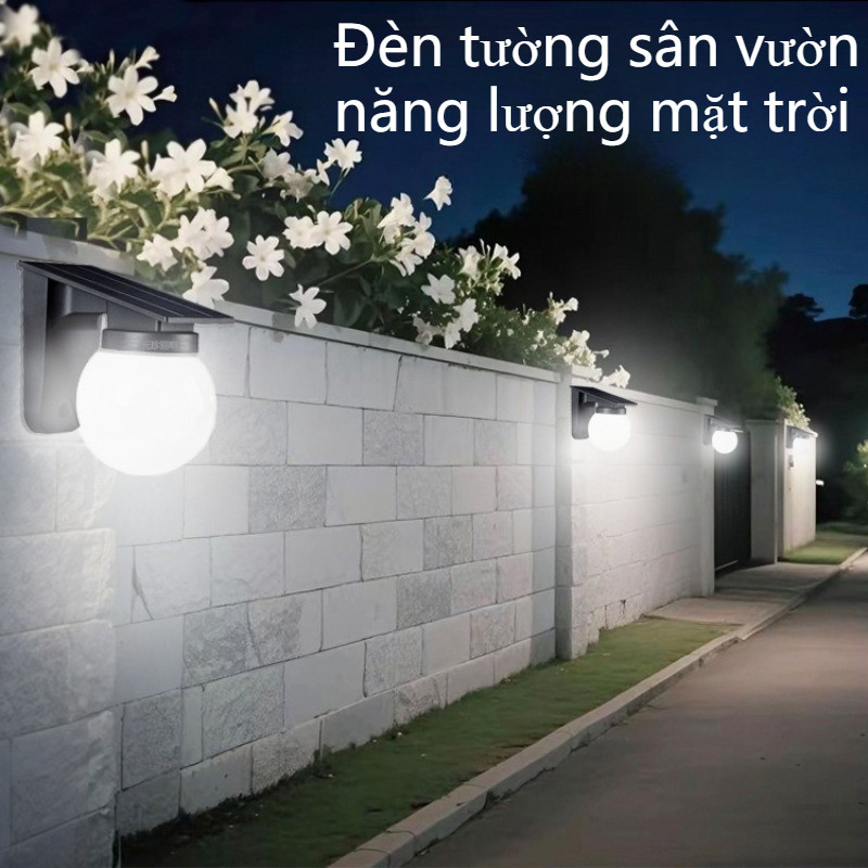 Đèn Tường Năng Lượng Mặt Trời 3 Màu,Đèn Sân Vườn Trang Trí, Tự Động Bật/Tắt,chống mưa,ba màu ánhsáng