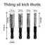 Bộ 5 Mũi Khoan Kim Cương Chuôi Lục Giác 6-12 Mm Cho Gạch Men Khô Đá Cẩm Thạch Đá Hoa Cương Vitrified Ngói Lỗ Dụng Cụ Mở