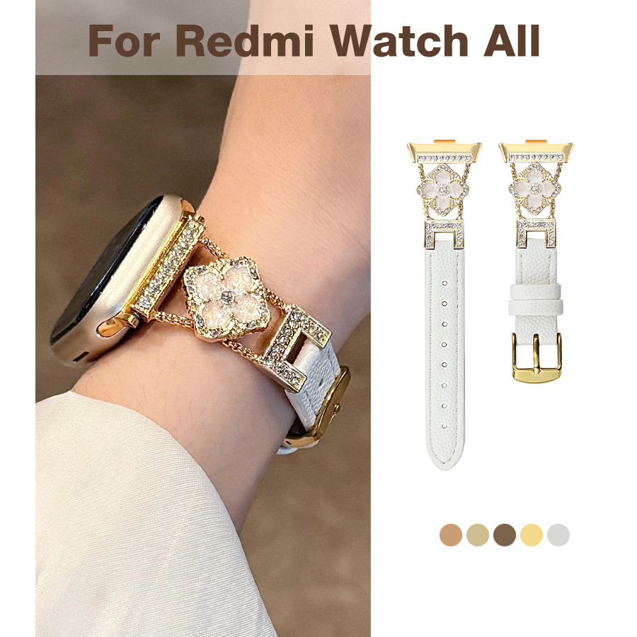 Dây đeo giảm béo bằng kim cương và da thật có tính khí dành cho nữ Thích hợp cho Redmi xiaomi Redmi Watch 5 5lite 5Acitve 4 9pro