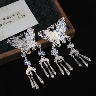 Áo Choàng và Phụ Kiện Tóc Hanfu Phong Cách Cổ Tích với Tua Rua, Chuông Bạc và Kẹp Áp Lực - Mã 0228