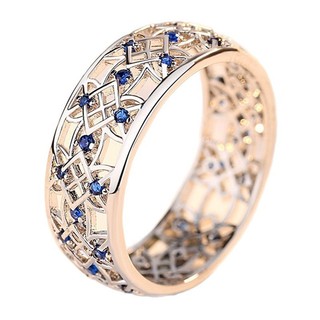 Sản phẩm mới Tinh tế Nhẫn Zircon dát siêu nhỏ Nhẫn cặp đôi hoa rỗng tinh tế Thay đổi sang PDT5