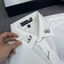 Áo Sơ Mi Cổ Đính Logo Sắt Dê Gà (Chuẩn Chữ) KCloset Somi Chất Lụa Mềm Mịn Nam Nữ NA71