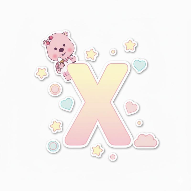 móc khoá chữ cái Loopy dễ thương