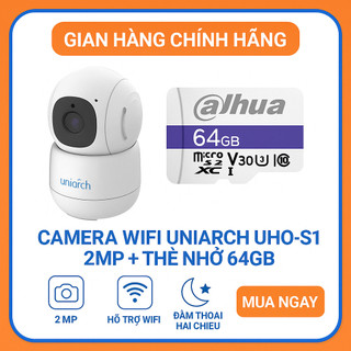 Camera WiFi UNIARCH UHO-S2 Full HD – Góc Nhìn 360°, Phù Hợp Gia Đình, Cửa Hàng