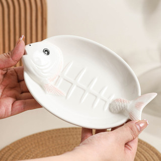 Đĩa gốm hình cá dễ thương - Đĩa nhỏ Sashimi cá hồi cho Sushi Nhật Bản