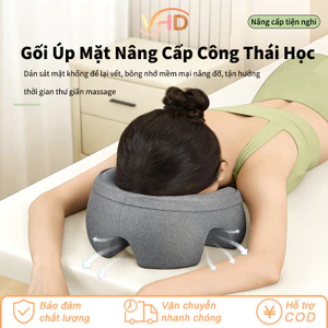 Gối Úp Mặt Công Thái Học Nâng Cấp - Memory Foam Hỗ Trợ Thở & Massage Mặt/Cổ, Chuyên Dụng Thẩm Mỹ Viện & Trị Liệu