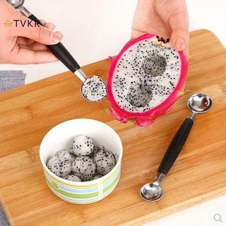TVKR Bếp Ăn Trộm Bằng Không Gỉ Hai Đầu Dưa Muỗng Trái Cây Kem Muỗng OIK