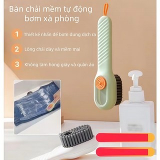 Bàn Chải Chà Giày Tự Động Tay Cầm Dài Lông Mềm Đa Năng Có Khay Đựng Dung Dịch - SUNND