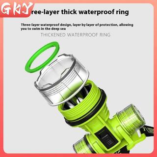 Đèn pha lặn GKY có thể sạc lại Đèn pha chống nước Đèn pin Led siêu nhẹ Đèn pin câu cá GKY