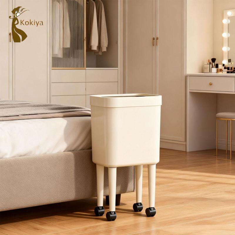 Thùng rác gia đình có bánh xe Thùng rác dung tích lớn chắc chắn cho phòng khách và phòng tắm trong nhà