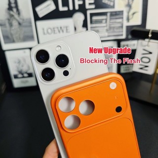 【Không Có Đèn Flash Ngay Lập Tức Thay Đổi Sang Vỏ Điện Thoại Dòng 17】 Ốp Lưng Cứng PC Mờ Cửa Sổ Lớn Cho IPhone 17 16 15 14 13 Pro Max Vỏ Chống Sốc
