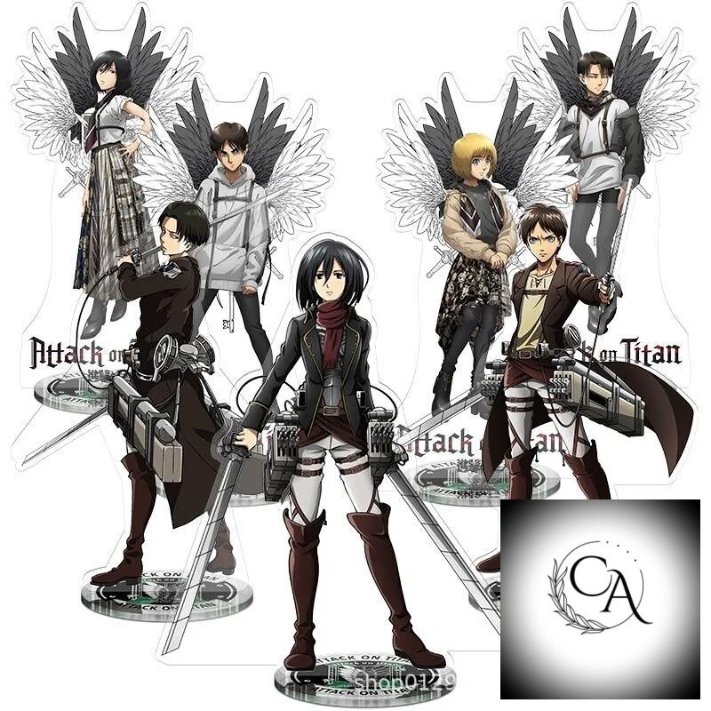 Mô hình Standee Anime Attack on Titan Acrylic Shingeki No Kyojin Levi Ackermam Phụ kiện trang trí để bàn góc học tập