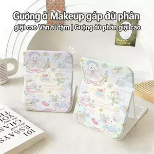 Con thỏ nhỏ đáng yêuTiện lợi cho làm đẹp & du lịch Gương gấp đa năng, gọn nhẹ
