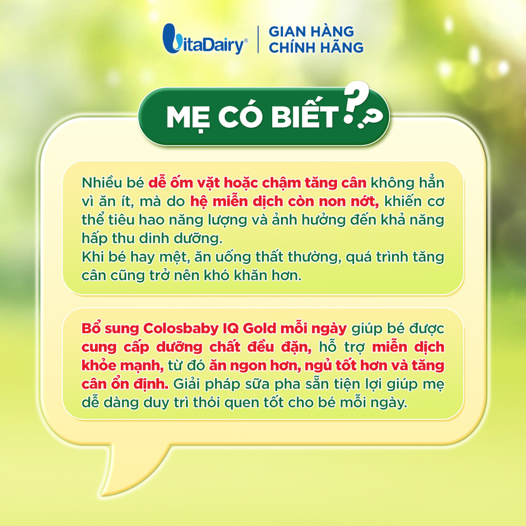 [COMBO 3 LON] [NHIỀU GIAI ĐOẠN] Sữa bột ColosBaby IQ Gold cho trẻ – Hỗ trợ phát triển trí não – Lon 800g