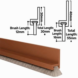 FEIYING Nút chặn dự thảo cửa FEIYING, Con dấu cửa bàn chải tự dính PVC, Thiết kế bàn chải chuyên nghiệp Phòng chống côn trùng cách âm Quét cửa phòng khách