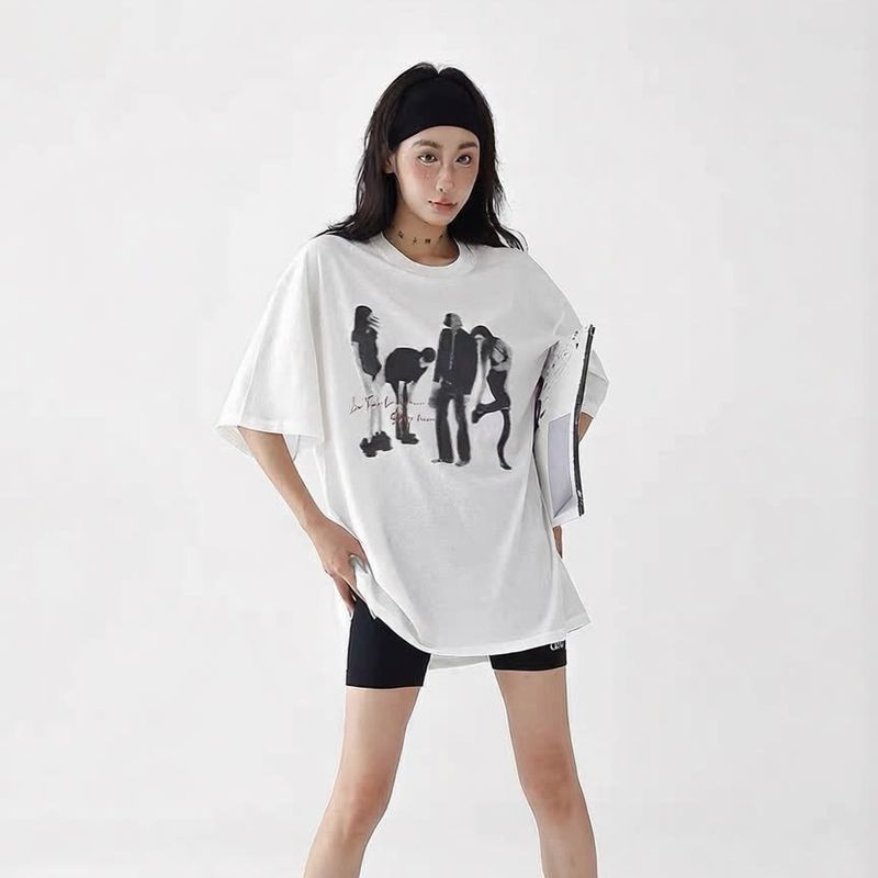 Áo Thun Nữ Graphic Tee Form Rộng Phù Hợp Mùa Hè