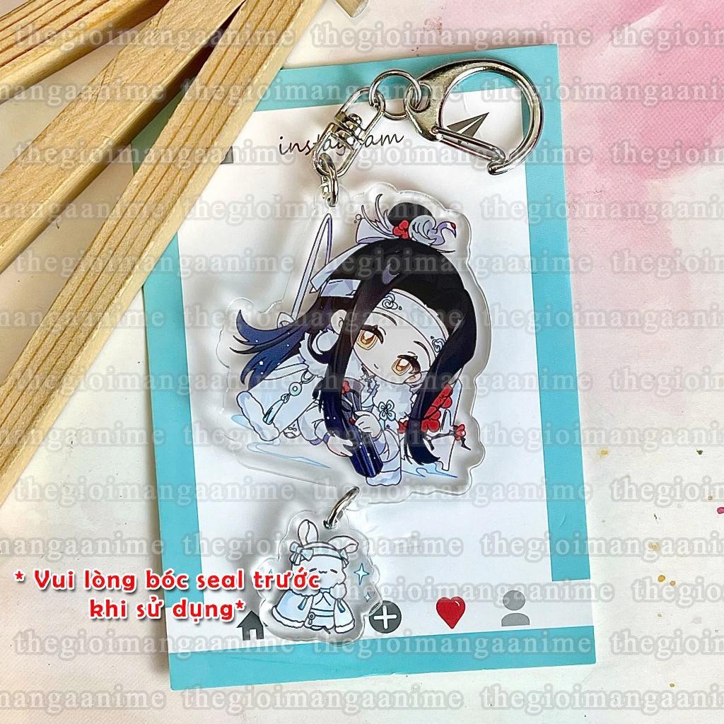 Móc khóa MA ĐẠO TỔ SƯ ver TREO THỎ in hình manhua chibi mica trong acrylic keyring
