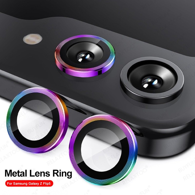 Dành Cho Samsung Galaxy Z Fold5 Điện Thoại Camera Bảo Vệ Ống Kính Vòng Dành Cho Samsung Galaxy Z Flip5 Hợp Kim Nhôm Bảo Vệ Kính Ống Kính Kính Kính Phim