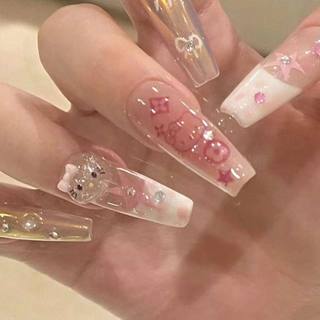 🔥 Móng tay giả trẻ em 🔥 Năm Ngựa dễ thương Phim hoạt hình Trong Kho có hàng sẵn 2026 ★Cô gái thủ công Kitty Phim hoạt hình Áo giáp mặc dễ thương