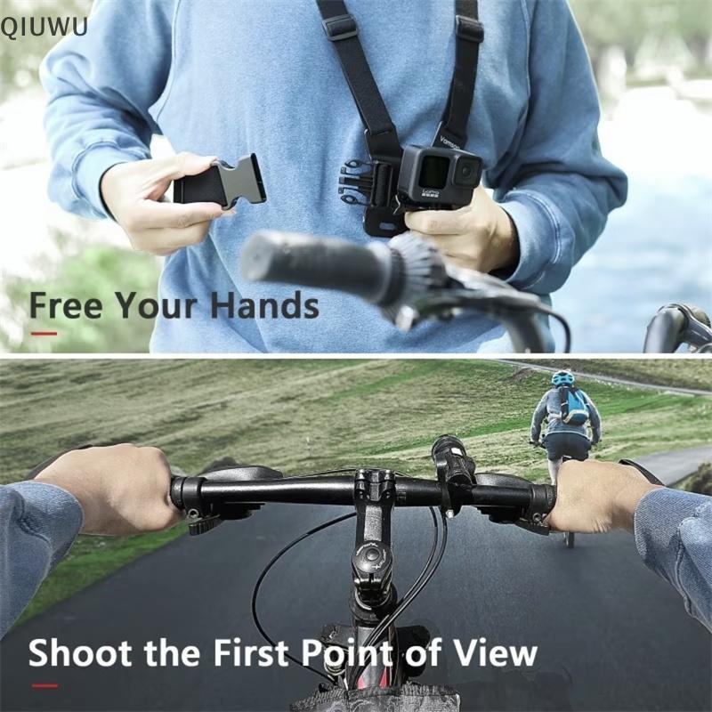 QIUWU Điện Thoại Di Động Ngực Gắn Dây Đeo Giá Đỡ Điện Thoại Di Động Kẹp Camera Hành Động.