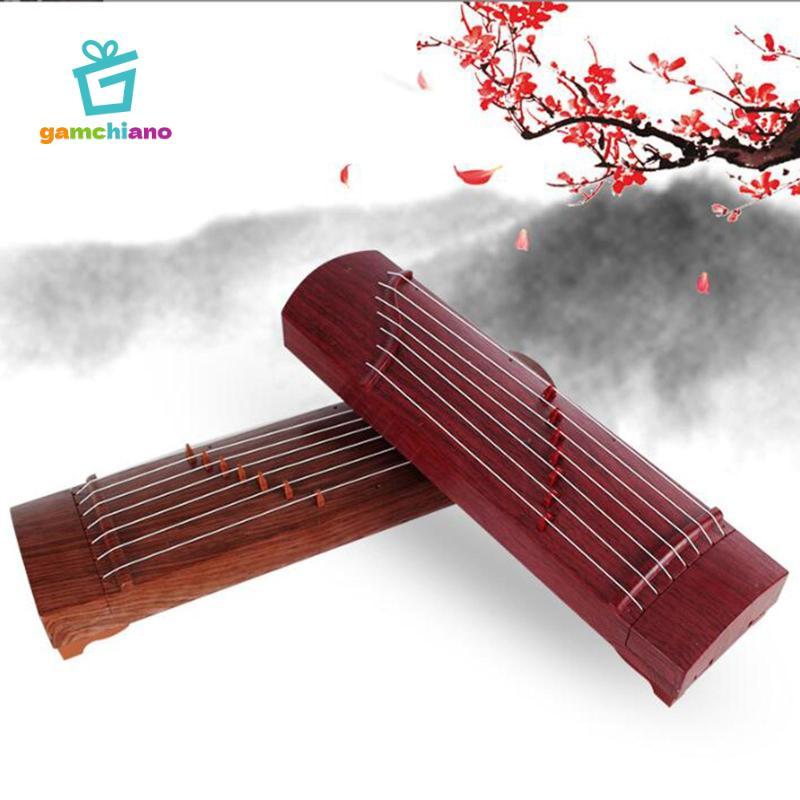 Di Động Guzheng Mini Nhạc Cụ Màu Nâu PVC Dây Có Thể Điều Chỉnh Cho Trẻ Em Học Sớm Thực Hành Zither Trung Quốc