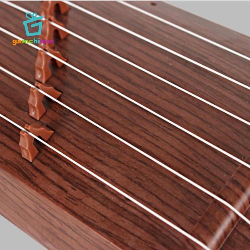 Di Động Guzheng Mini Nhạc Cụ Màu Nâu PVC Dây Có Thể Điều Chỉnh Cho Trẻ Em Học Sớm Thực Hành Zither Trung Quốc