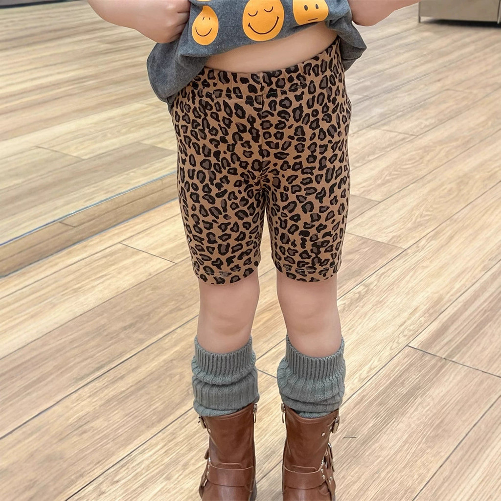 Quần Short Bé Gái Mùa Hè In Da Báo Co Giãn Quần Đi Xe Đạp Size 90-140​ HPPV