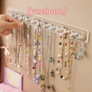 7 / 12Hooks Acrylic Trong Suốt Jewerly Lưu Trữ Ra Cho Bông Tai Nelace Móc Treo Giá Đỡ Treo Tường Hiển Thị Đứng Sắp Xếp