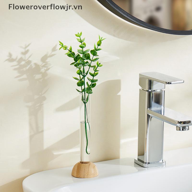 FJR Sáng Tạo Phong Cách Bắc Âu Tròn Thủy Tinh Pha Lê Bình Tròn Bằng Gỗ Nghệ Thuật Thủy Canh Xanh Hoa Sen Đồ Trang Trí Bình Thủy Tinh Để Bàn Trang Trí HOT
