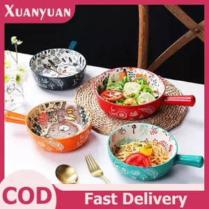 XUAN Tay Cầm Đơn Bát Gốm Mì Bát Rừng Thiết Kế Động Vật Bát Lớn Sáng Tạo Nhà Hàng Hộ Gia Đình Bát Hoa Trang Trí Nhà VN