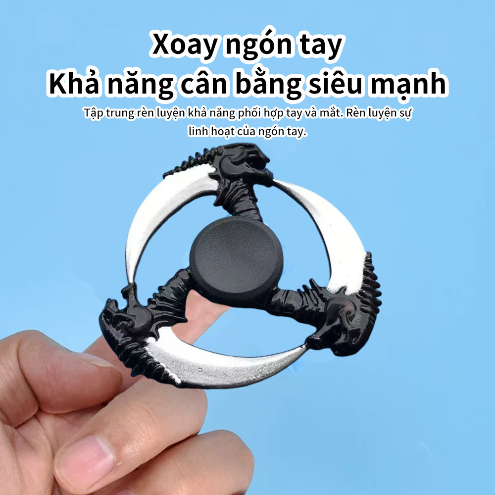 Con quay giảm căng thẳng, con quay cầm tay giúp thư giãn và tập trung, đồ chơi con quay hình cánh đại bàng