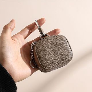 Ví chìa khóa NECKLACEMASK, Hộp đựng tai nghe bằng da PU di động, Eo treo thắt lưng nam treo bảo vệ phổ thông