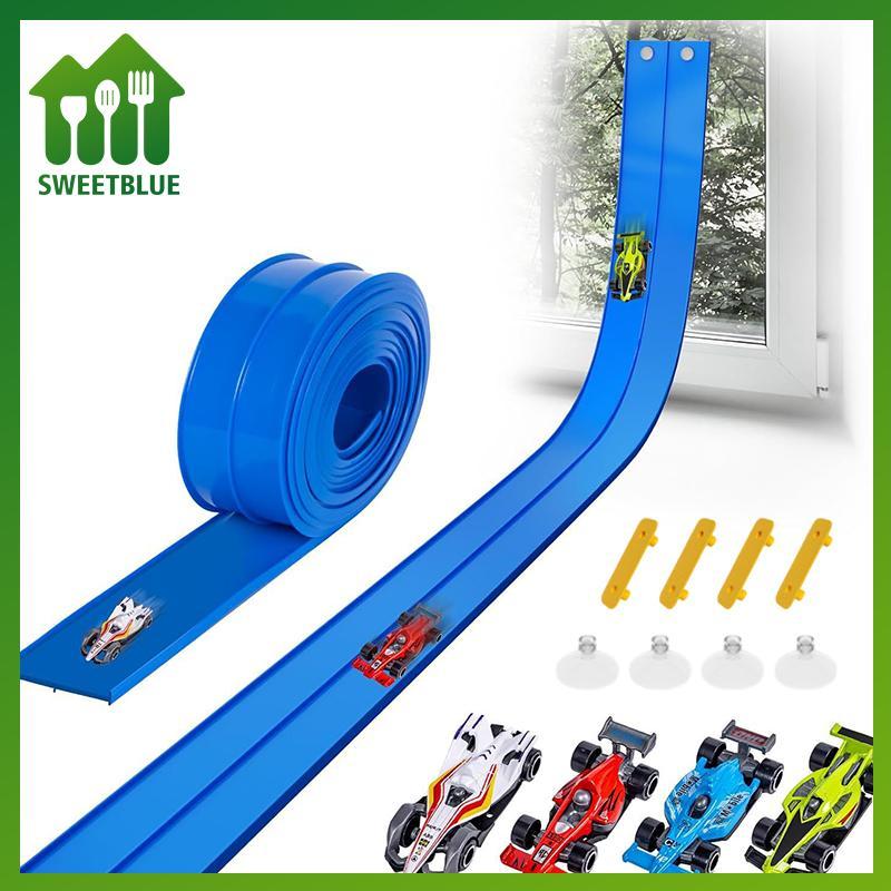 SWEET 13 Ft Và 16 Ft Linh Hoạt Đua Tra Dành Cho Trẻ Em, Đua Xe Ramp Tra Có Cốc Hút Và 4 Xe Đua Nhỏ n