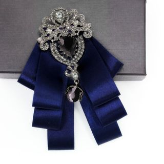 SEREIP Bowtie, Thắt Nơ Kim Cương Polyester, Phụ Kiện Trâm Cài Vải Pha Lê Cổ Hoa Phụ Kiện Nữ