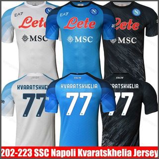 HQ2 2022-2023 SSC Napoli Sân khách sân nhà Kvaratskhelia Jersey Áo thun bóng đá tay ngắn thể thao Tee Plus Kích thước QH1