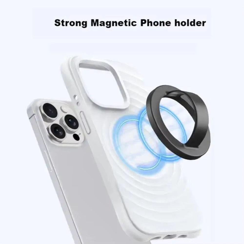 YRBWD Tay Cầm Điện Thoại Từ Tính Chống Rơi Magsafe, Vòng Kim Loại Hấp Phụ Mạnh, Giá Đỡ Di Động Đa Năng Silicon Mềm