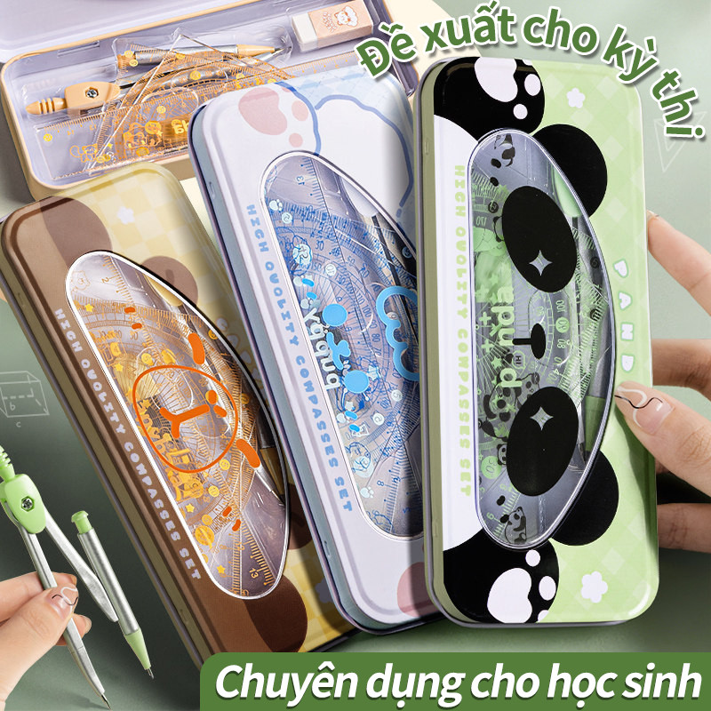 Bộ dụng cụ đo đa năng 7 món, thiết kế đẹp mắt chất lượng bền bỉ, là vật dụng học tập không thể thiếu