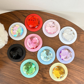 3d Boll Kim Cương Màu Tròn Từ Tính Giá Đỡ Điện Thoại Cho IPhone 17 16 15 14 13 12 Pro Max 14 Plus Có Thể Gập Lại Vòng Cầm Co Giãn Để Bàn Đứng P3