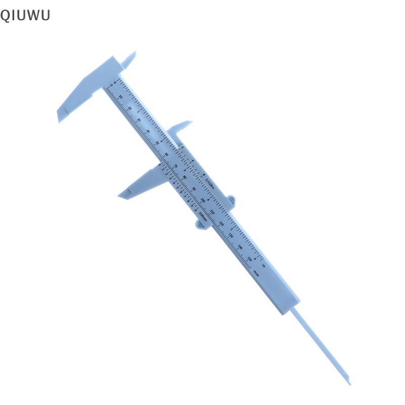 QIUWU 0-150mm quy tắc đôi cân bằng nhựa Vernier thước đo thước đo dụng cụ học sinh.