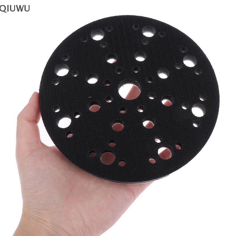 QIUWU 1 Tấm lót giao diện xốp mềm 49 lỗ 6 inch 150mm cho miếng chà nhám Móc vòng chà nhám Đĩa chà nhám Sander Baing Miếng đệm đệm.