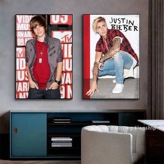 Justin Bieber Pop Singer HD Canvas Nghệ Thuật Treo Tường Nhà Phòng Ngủ Trang Trí Phòng Khách Người Hâm Mộ Quà Tặng