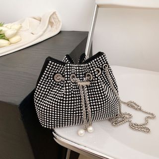 Thời Trang Niche Túi Nhỏ Nữ Mùa Hè Phong Cách Mới Sáng Kim Cương Túi ins Influencer Bán Chạy Dây Xích Xô Túi