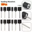EDIWANY 10 Cái / bộ Kẹp chà nhám, 1 / 8inch 6.35 / 9.5 / 12.7mm Bộ vòng tròn giấy nhám, Dụng cụ mài mòn thanh trống bằng cao su bền