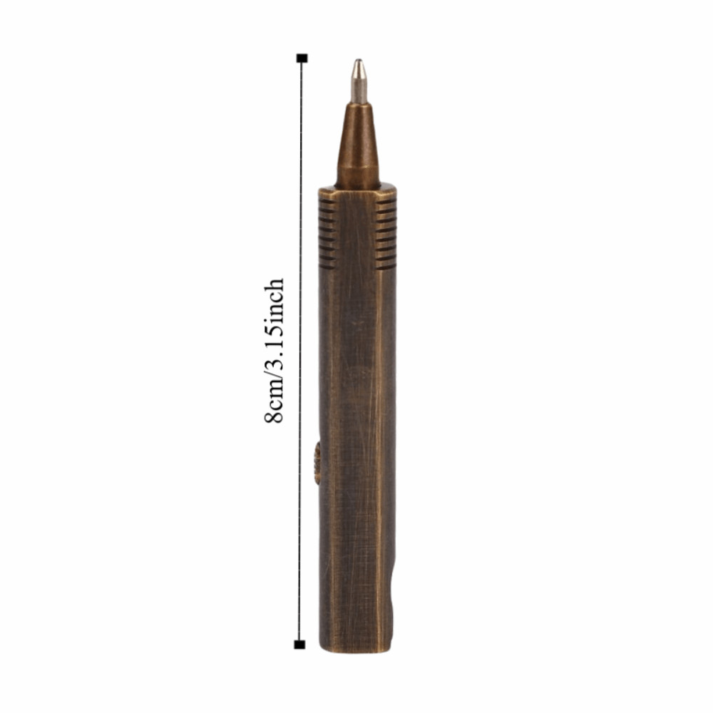 Bút bi Mini TUYỆT VỜI, Bút bi mực có thể thay thế bằng đồng thau, Bút EDC nhỏ gọn bền bỉ Môi trường làm việc